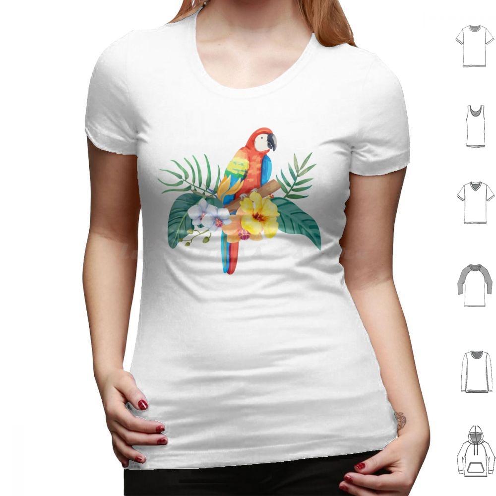 Tropical Parrot T Shirt Cotton Men Women DIY Print Parrothead Buffett Shark Tropical Volcano Parrot Margaritaville Beach