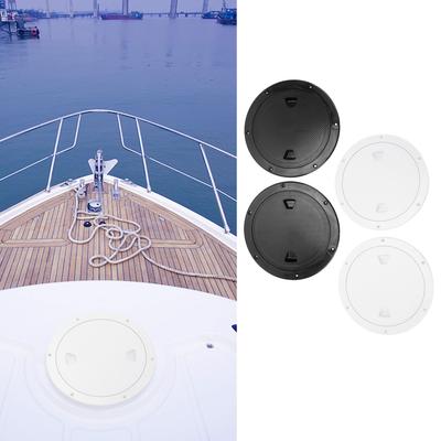 Trappe d'Accès Ronde Plaque de Pont Marine Haute Dureté 8 Pouces Excellente Étanchéité en Caoutchouc Bouton Ergonomique pour Yachts Marins Bateau