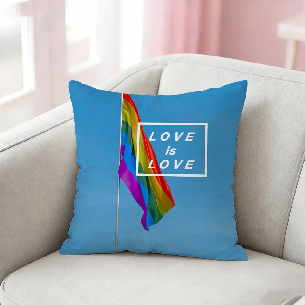 Gay Lesbian Lgbt Rainbows Pillow Case Cushion Cover Throw Pillow Case For Car Sofa