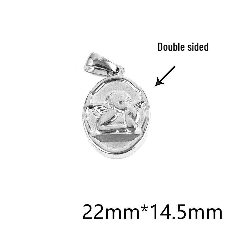Retro Titanium Steel Cross Necklace Pendant - Stainless Steel DIY Jewelry Accessory, Fade-Resistant