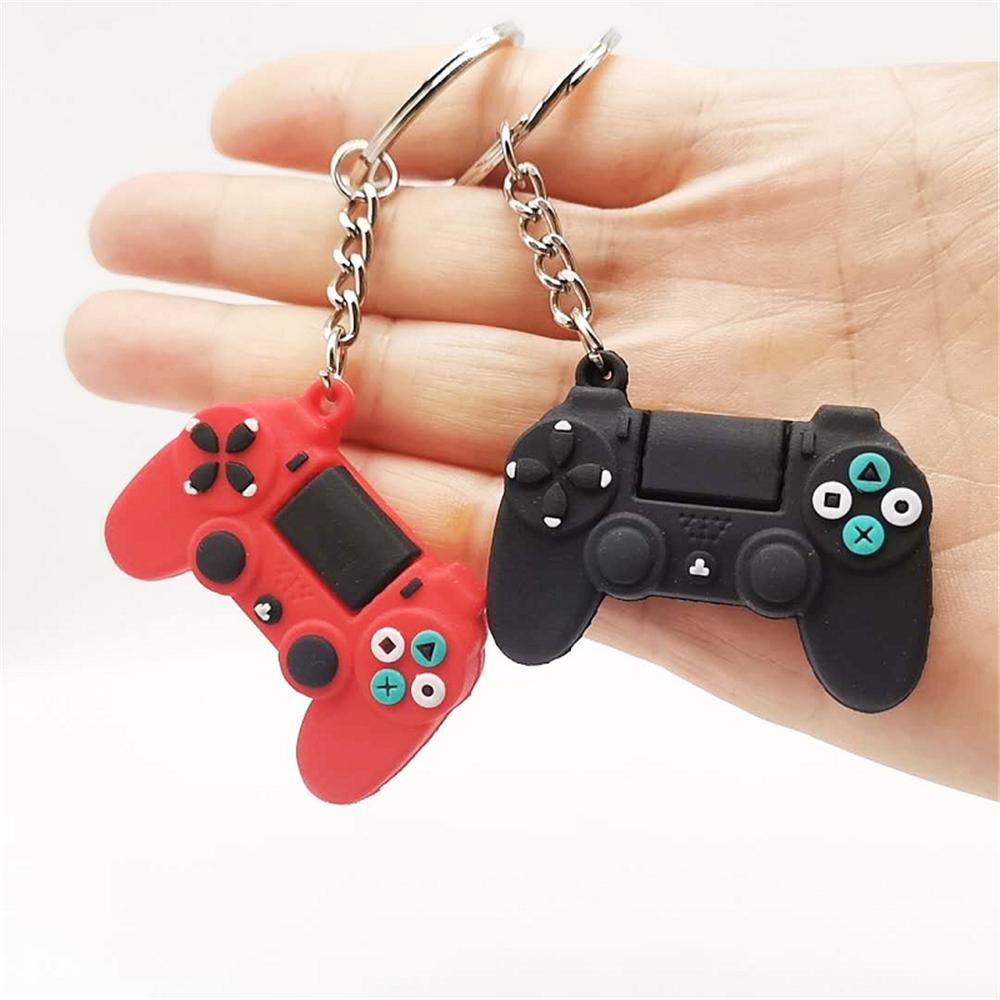 Video Game Handle Keyring for Men Mini Joystick Model Keychain For Men Women Simulation Control Handle Key Ring