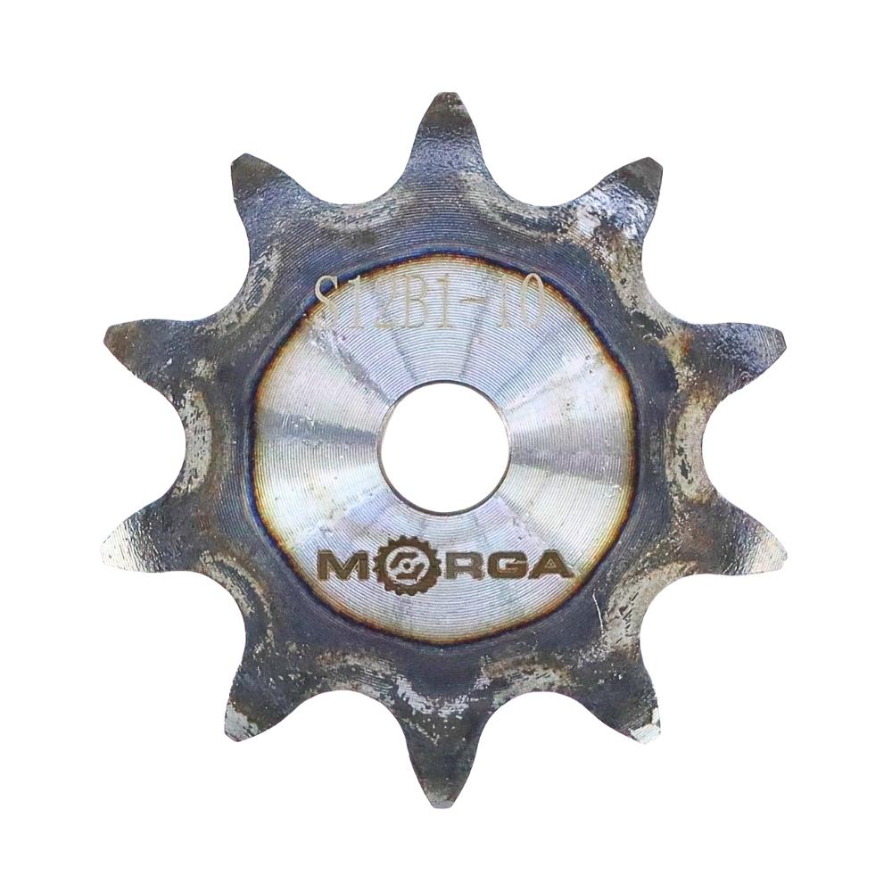 Hardened Chain Sprocket with Flange, Hub 12B-1 (R1 3/4) Z-10 Outer Diameter - 69.8 MORGA