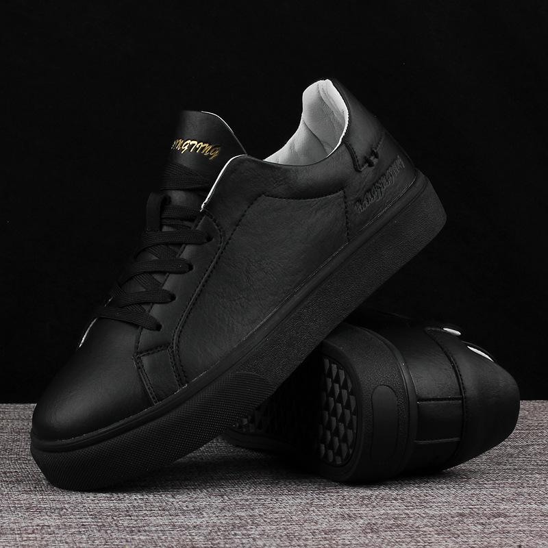 

Высокое качество, маленькие белые туфли для пары, мужская модная обувь, повседневная обувь на плоской подошве, универсальные модные кроссовки, обувь для студенческой доски 38 чёрный