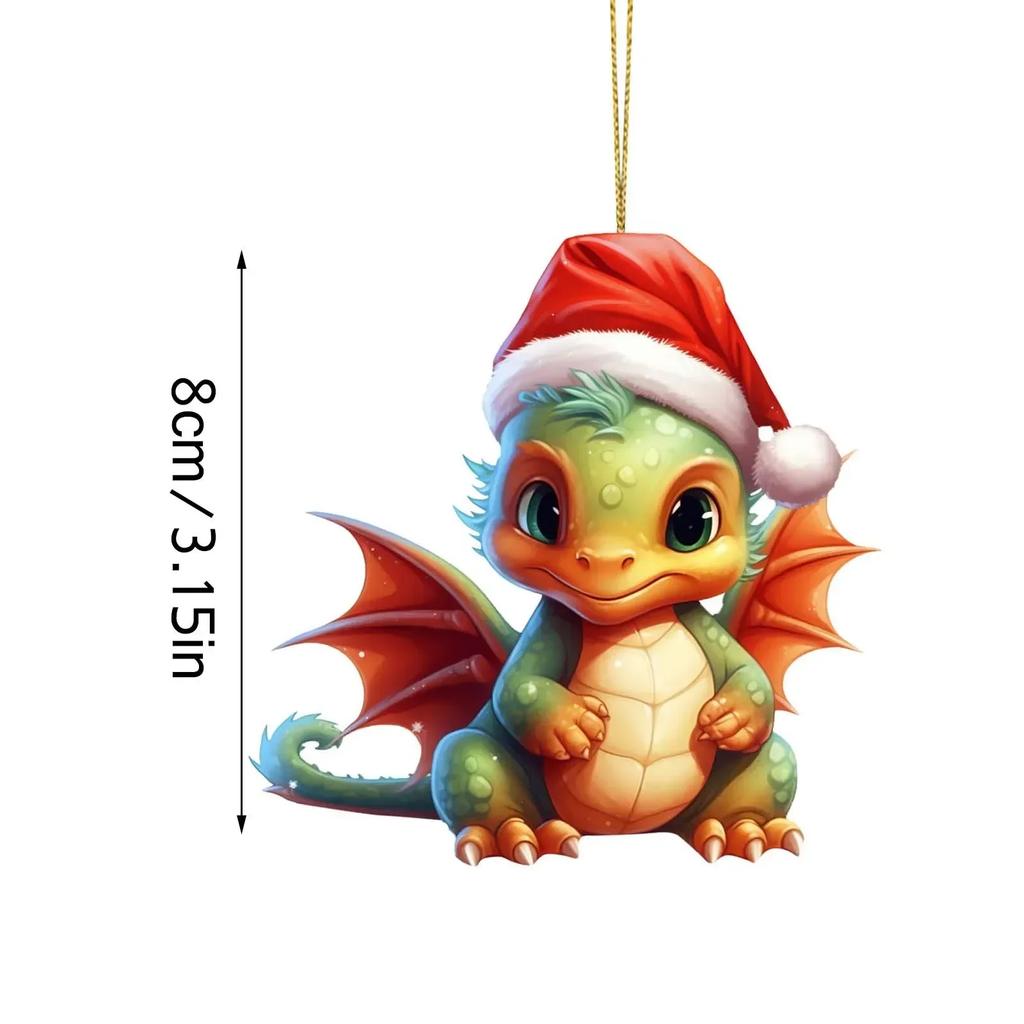 New Christmas Dragon Ornaments Lovely Cool of Baby Dragon Christmas Anime Flying Dragon Pendant for Home Office Desktop Decor
