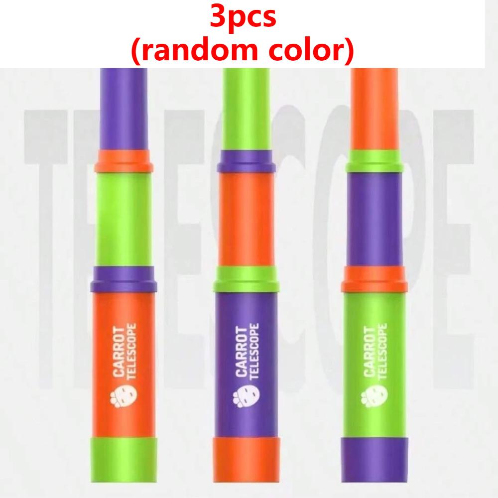 Radish Telescope 8X Telescope Retractable Monocular 3-Section Length Free Adjustment Carrot Telescope Gifts For Kids Young Boys Girls