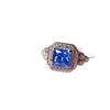 Gorgeous Women Finger Rings Graceful Female Party Accessories Full Bling Iced Out Unique Blue Color Cubic Zirconia Ring