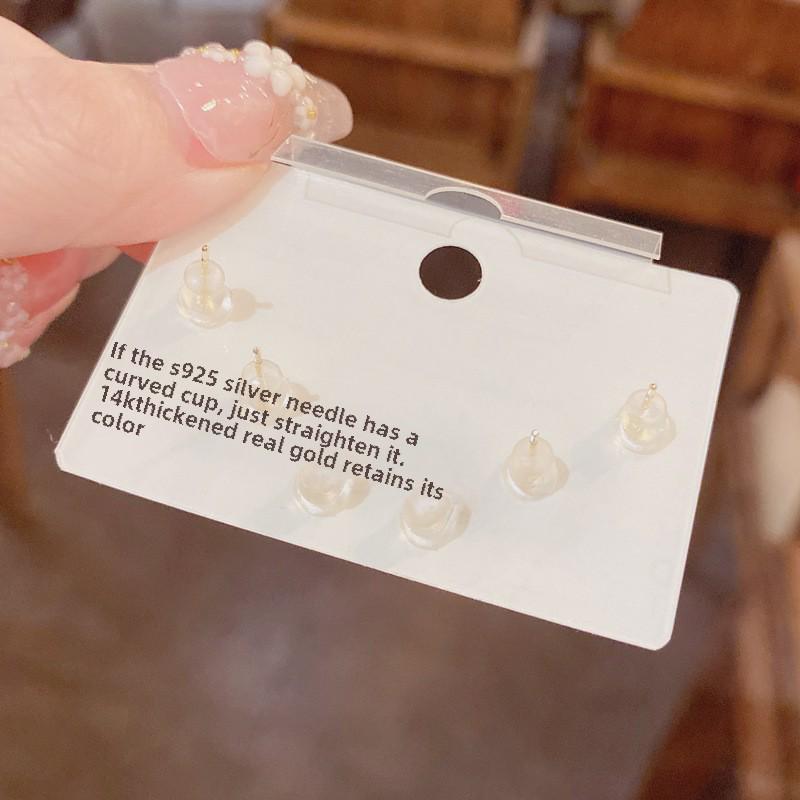 Damen-Ohrring-Set mit vierblättrigem Kleeblatt und Zirkonia – S925 Silber, stilvoll und schlicht