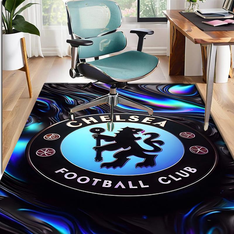 Football Club F.C Pattern Rug, Indoor/Outdoor Mat, for Picnic, Gameroom, Bedroom, Office, Living Room, Home Decor Carpet, Birthday Gift