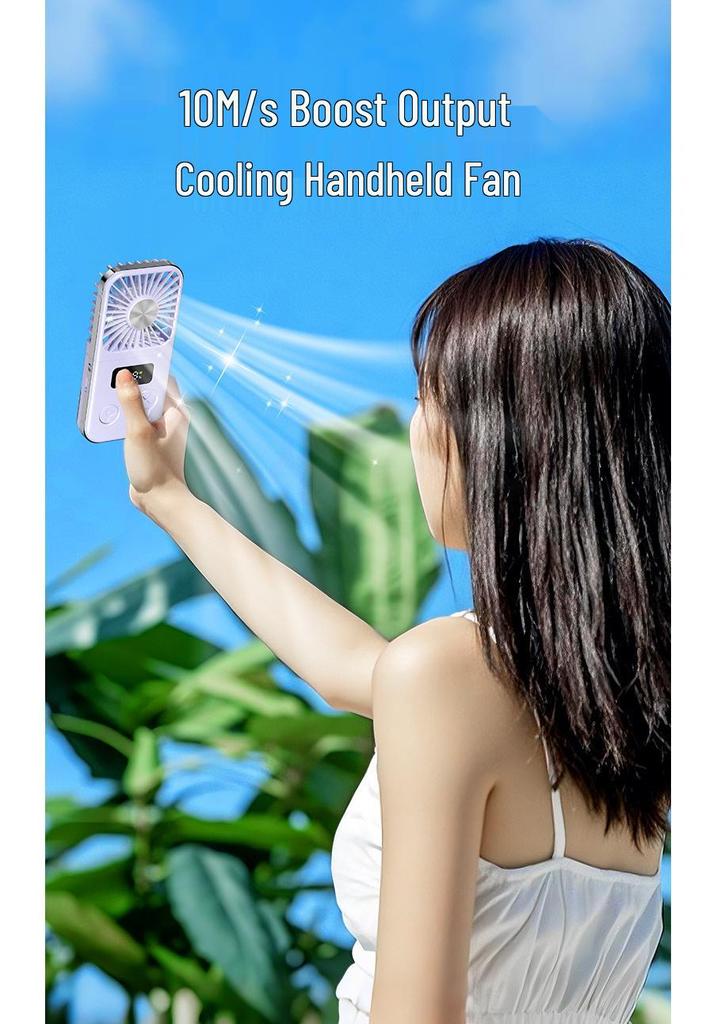 Portable Mini Handheld/Neck-Hanging Fan with Rechargeable USB, High-Speed, Cold Compress, Semiconductor Cooling