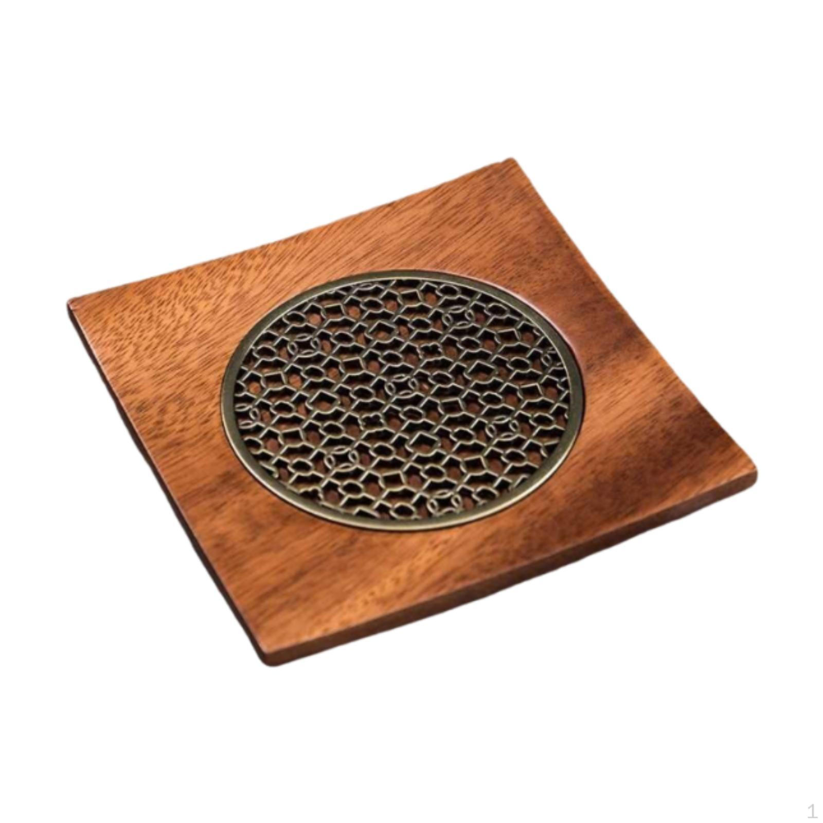 

Элегантный набор подставок под чай из орехового дерева для использования дома и в офисе Circular