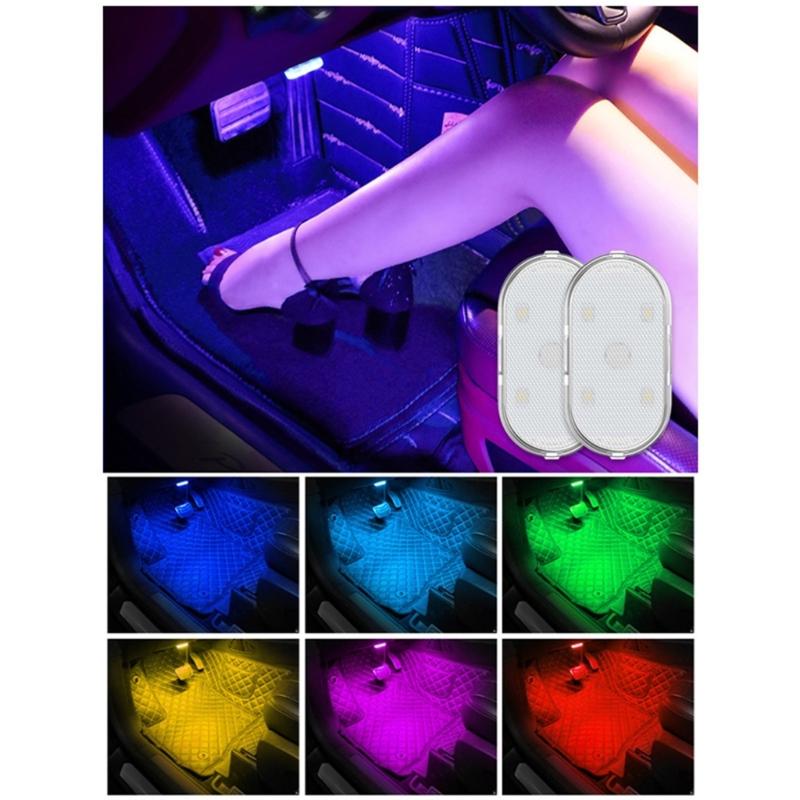 Adjustable Brightness Rechargeable Car Atmosphere LED Light with Touch Operation and Eye Friendly Illumination for Trips