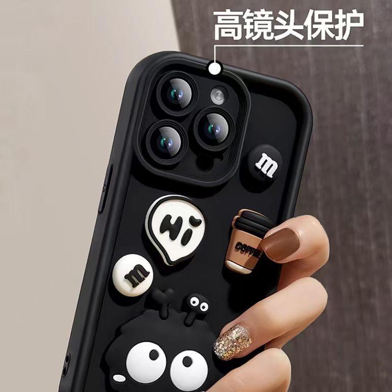 ins coal briquettes coffee beans are suitable for Transsion INFINIX NOTE50 mobile phone case three-dimensional creative HOT40 sky eye cover