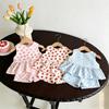 Girls Summer Strawberry Polka Dot Cami Top And Shorts Set Cute Baby Two Piece Outfit Casual Kids Clothing
