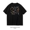 Schicke Kettenakzente Baumwoll-T-Shirt Unisex Erwachsenes Paar Streetwear-Oberteile T-Shirt Kurzarm Lässig
