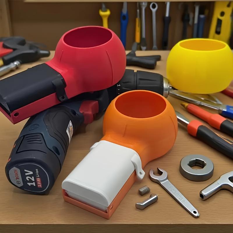 1PC Rotary Drill Bit Chip Collector - Plastic drill bit chip box for drilling, grinding, and polishing - compatible with electric drills.