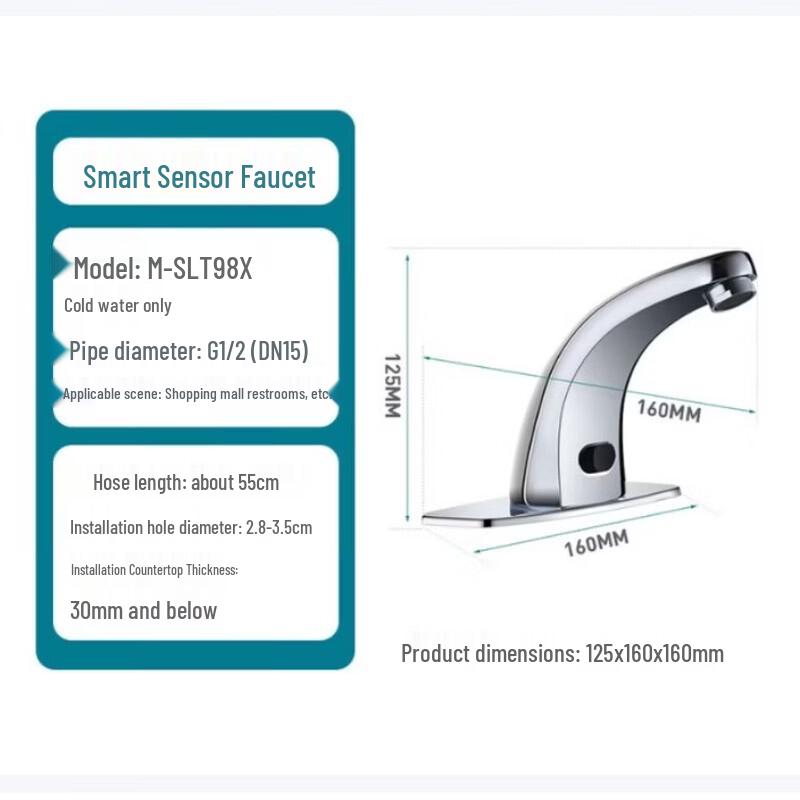 MINXI Automatic Infrared Sensor Single Cold Basin Faucet