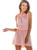 Trapeze Summer Dress Made of Viscose, Powder Pink L/XL