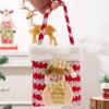 3D Snowman Christmas Gift Bag Knit Christmas Apple Bag Cute Plush Storage Bag  Xmas Holiday