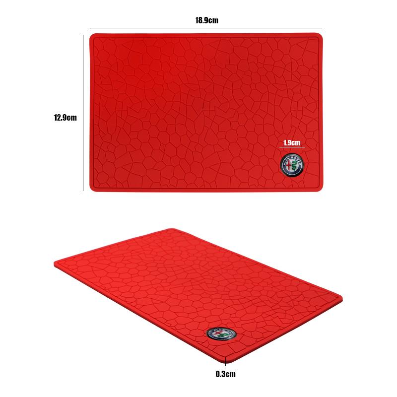 XLRNT1 PVC Car Non Slip Mat Dashboard Phone Anti Slip Gel Pad For Alfa Romeo 156 159 147 4C 8C 166 Giulia Giulietta Mito Stelvio Spider