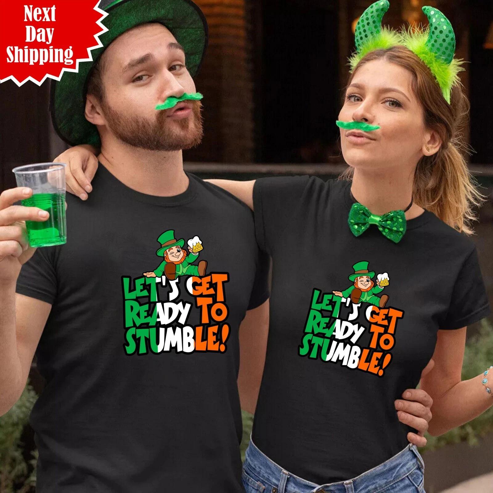 Funny St Patrick s Day T Shirt Printed Drinking Team Irish Event Men Women T Top 2XL