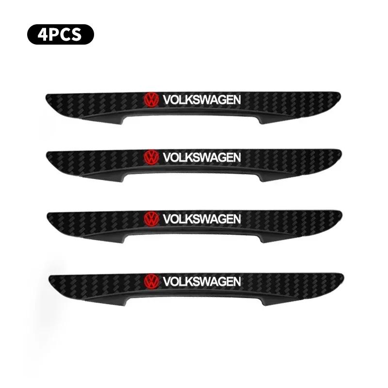 

For VOLKSWAGEN VW Polo B5 VW For Volkswagen 4pcs Rubber Car Door Edge Guard Anti-Collision Strip Stickers For Volkswagen Golf Mo
