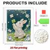 5D Frameless Pearl Painting Rabbit and Flower Diy Handmade Sticky Diamond Creative Canvas Art Painting Bedroom Decoration Living Room Hanging Painting
