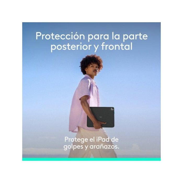 Logitech Flip Folio Funda con Teclado para iPad Pro M4 / iPad Air 13" (M2/M3) (2024/2025)