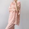 Cool loungewear women's summer thin short-sleeved cotton and silk pajamas can be worn outside, loose national style suit, advanced vacation style