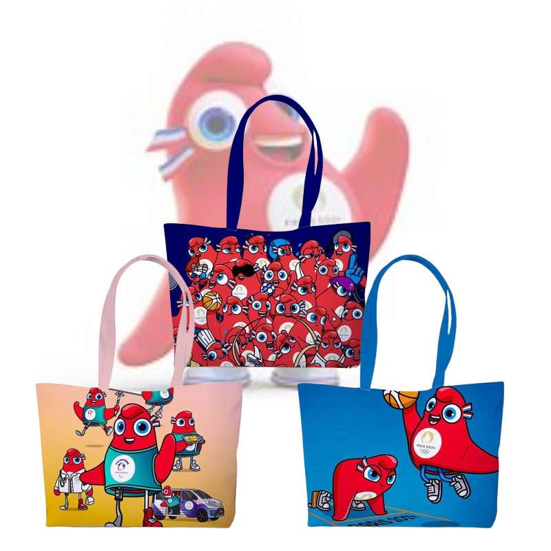Paris 2024 Sports Competition Mascot Phryge Large Capacity Pu Material  Handbag