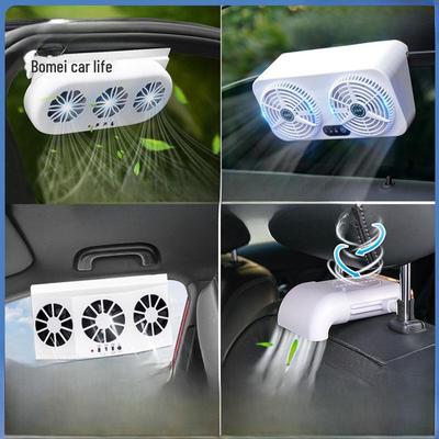 "USB Solar Car Exhaust Fan - New Style Summer Cooler & Air Circulator"