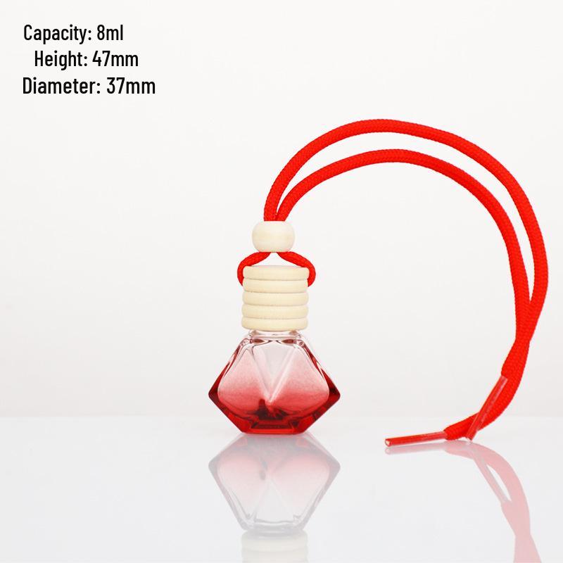 Colored Rhombus Car Aroma Diffuser Bottle with Wooden Lid