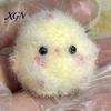 Food-grade Safe Toy 2PCS Squeeze Mini Chick Shape Soft Pinch with Fluffy Handheld Calming Coating Stress Relief Fidget Keychain Pendant