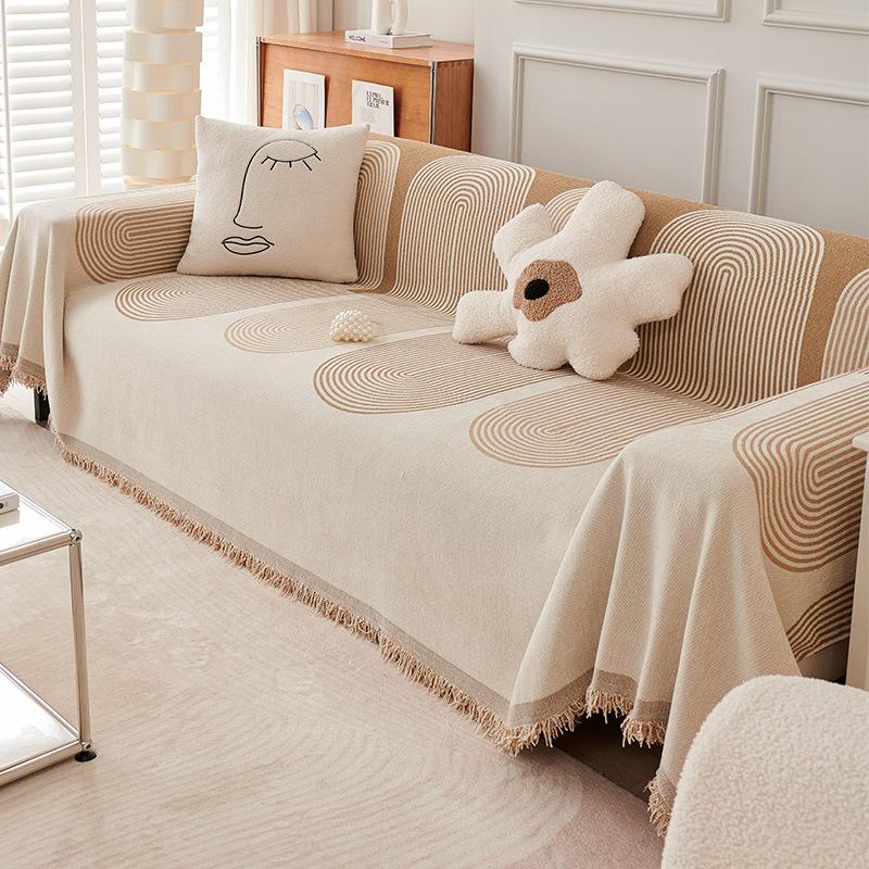 Nordischer Instagram-Stil Sofabezug Stoff Vollständig bedeckt Chenille Vier Jahreszeiten Universell Kratzfest Sofa Handtuch Überwurf All Inclusive
