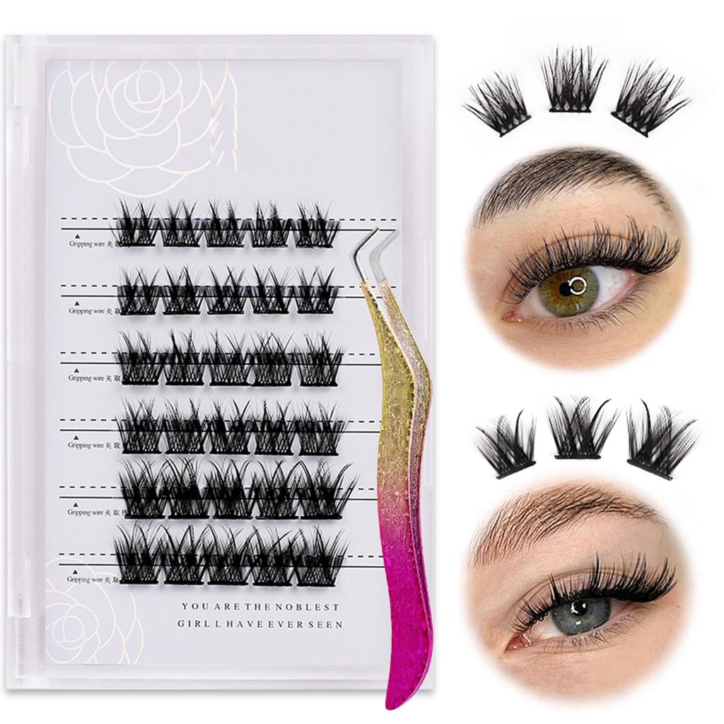 Z LRAQI BEAUTY Individual False Eyelashes Self Adhesive Cluster Fake Eyelashes Glue Free Eyelashes Natural Looking