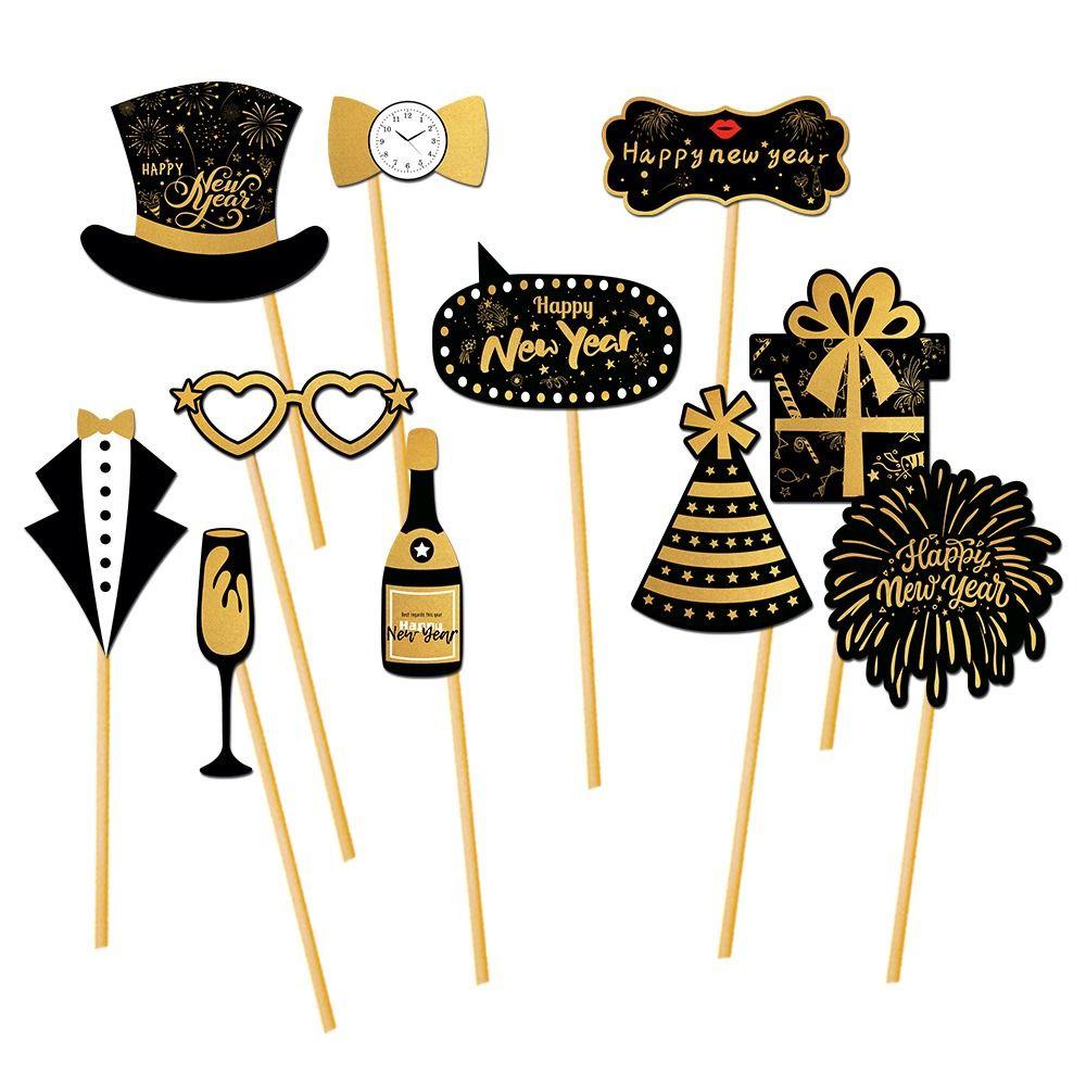 DIY Craft Paper Photo Booth Props Elegant Photography Background Decoration  New Year