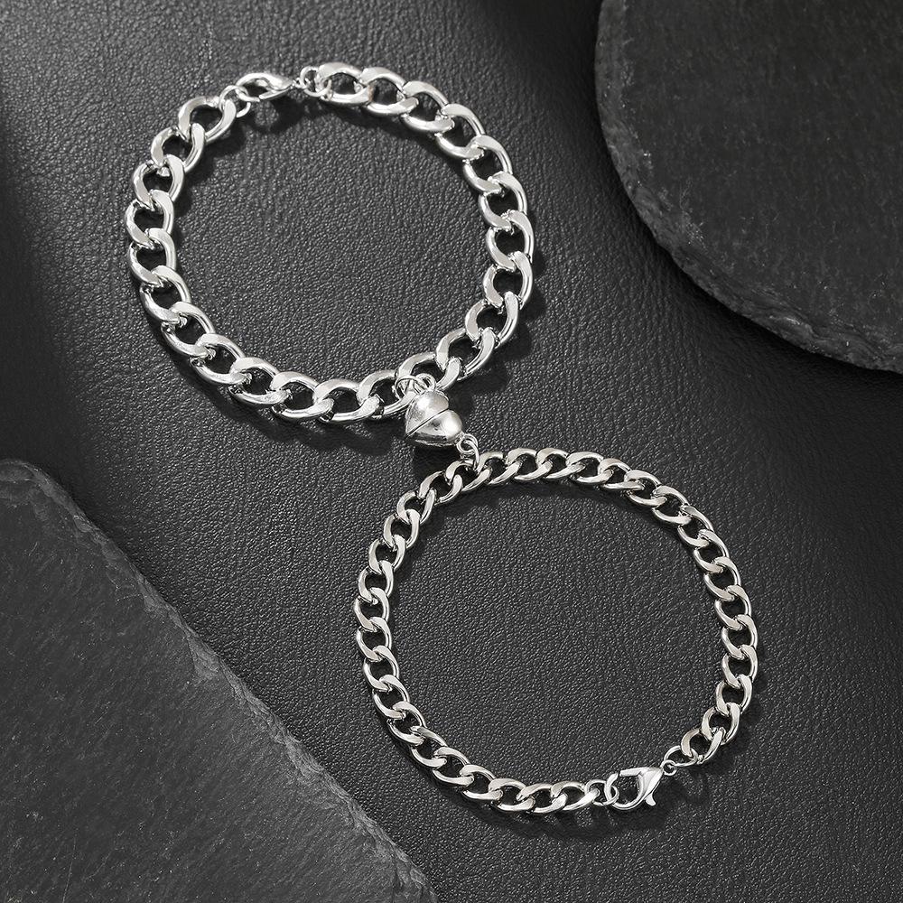 

Heart Bracelet Pair: European & American Style Magnetic Couples Bracelets