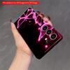 2DFlat Samsung Phone Case Glowing Pink Butterflies with Sparkle Stars Applicable To Galaxy S23 S24 S25ULTRA S26 A12 A14 A15 A16 A54 A55