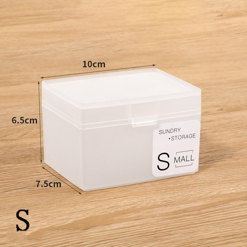 

Sticker Box Small Plastic Container Storage Box Frosted Drawer Box For Travel Home Use Kids