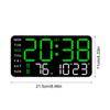 LED Digital Wall Clock Large Multifunctional Display with Date & Temperature for Bedroom, Living Room, Office, Dorm, RV, Garage