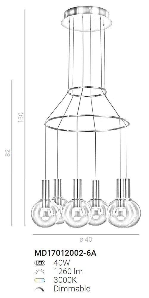 Lampa wisząca Aria MD17012002-6A Italux