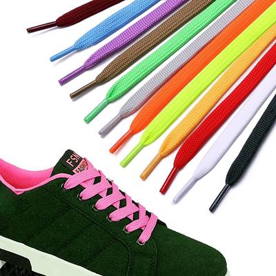Düz Renk Spor Ayakkabı Bağcığı Her Şeye Uyumlu Düz Ayakkabı Bağı Dayanıklı Örgülü Ayakkabı Bağı Kadın Erkek