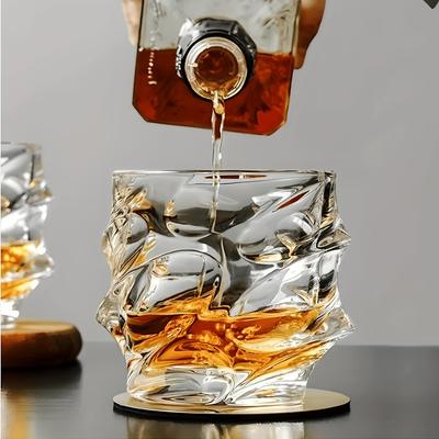 Embossed Whiskey Glass Set Luxury Bar KTV Gift Box Classic Spirits Cups Home Beer Glassware