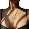 Popular Ancient Silver Alloy DIY Accessories Hollow Flower Pendants DIY Handmade Bracelet Necklace Earrings Materials
