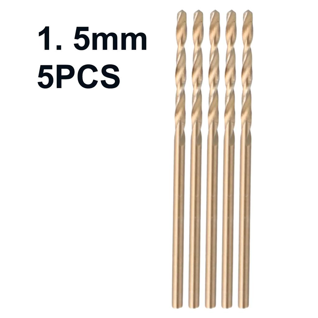 5//6/10pcs HSS M35 Cobalt Drill Bit 1mm 1.5mm 2mm 3mm 4mm 5mm For Stainless Steel High Speed Auger Drill Press Power Tool Parts