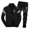 Men's  Winter Long Sleeved Zipper Leisure Suit Tops Pants Sets Tracksuit