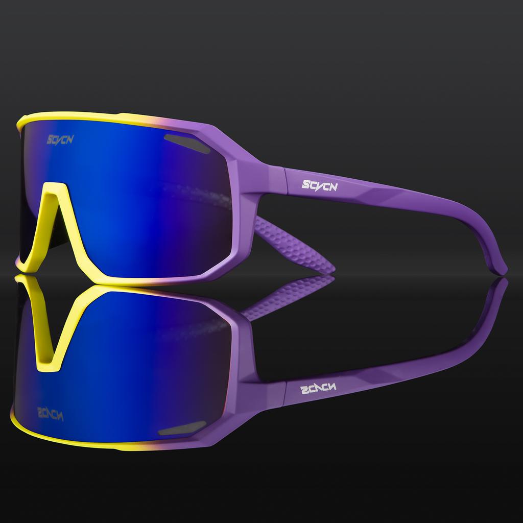 SCVCN Mountaineering Glasses Cycling Glasses Fashion Sunglasses for Men MTB Bike Bicycle Eyewear Sports UV400 Hunting Driving