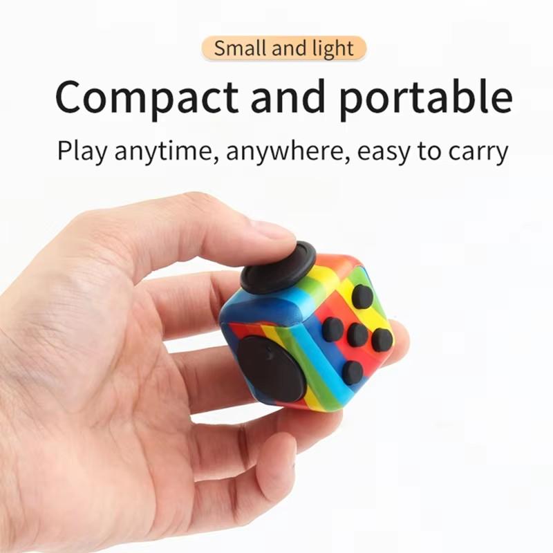 Fashion Decompression Dice Anti-Stress Relieve Adult Children Sensory Gift Fidget Toys Fingertip Press Button Toy For Kids