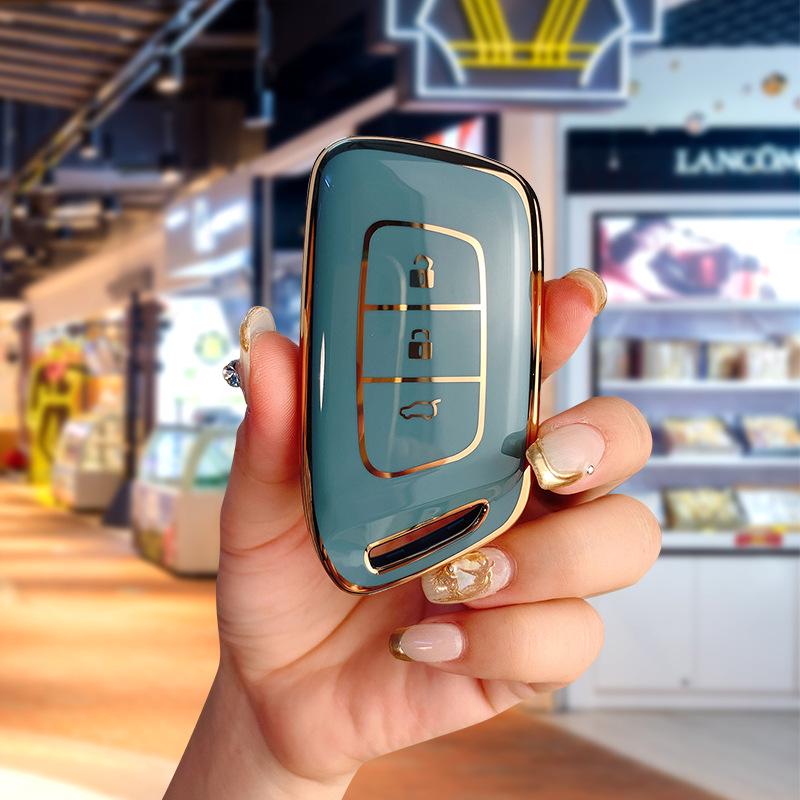 Neuer Baojun RC6/RM5/RS5/RS3 TPU Schlüsselanhänger - Autoschlüsselhülle mit Schnalle