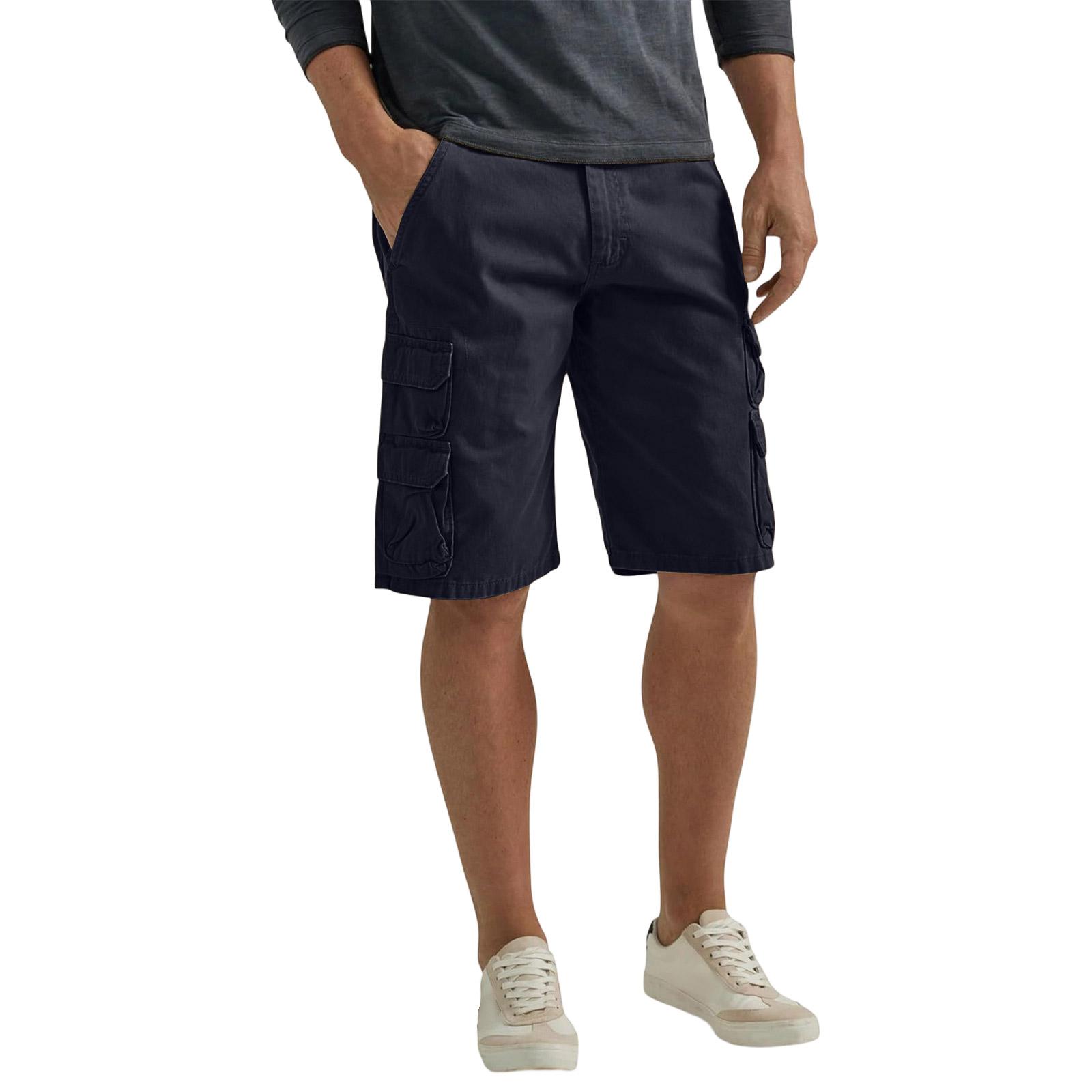 

Men s Casual Button Shorts Breathable Pocket Pants XL Темно-синій