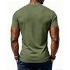 Men's Quick-dry Henley Collar Eyelet Fabric Short Sleeve T-shirt